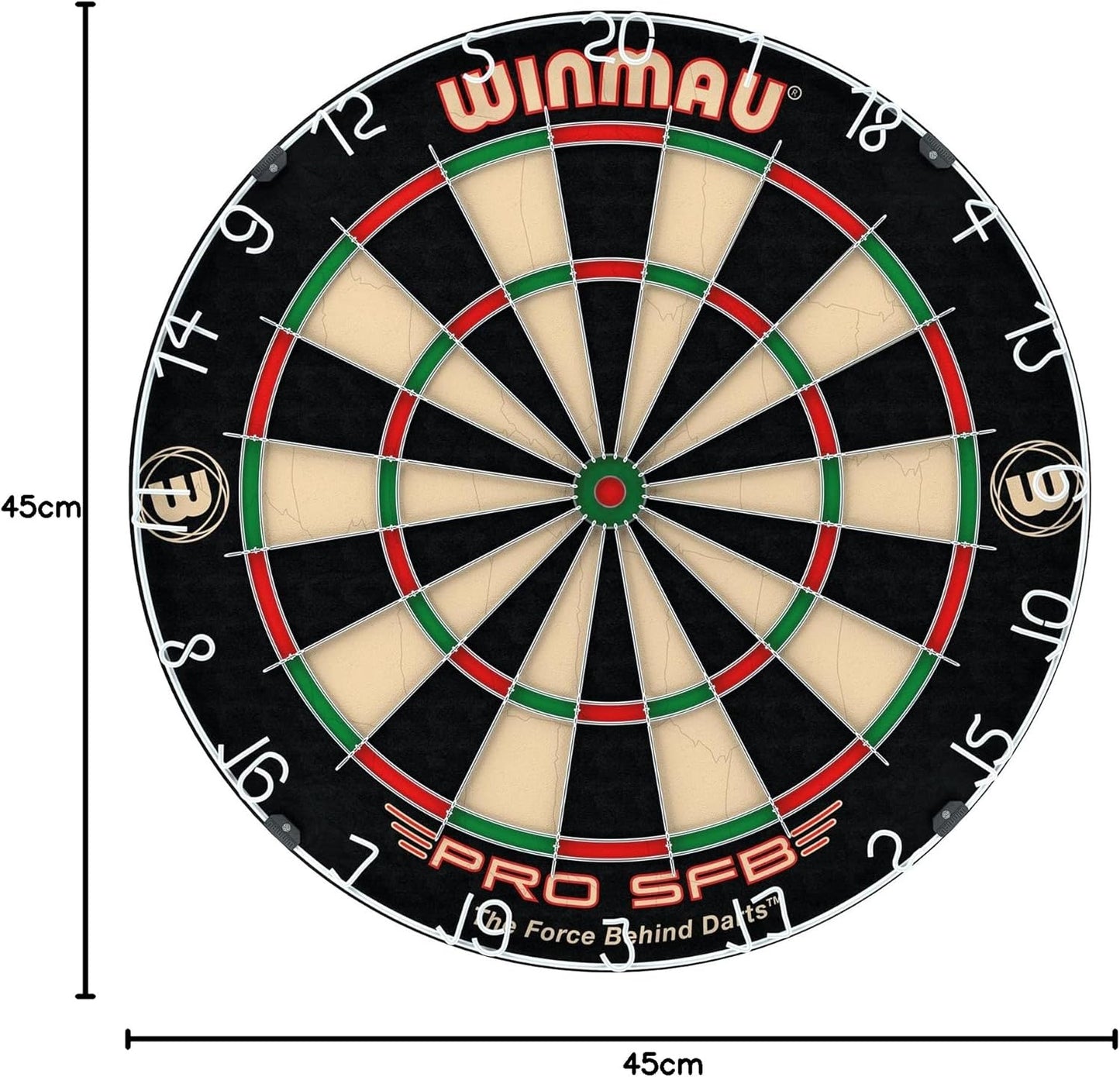 Darts Pro SFB Bristle Dart Board | Professional Staple Free Bullseye Dartboard